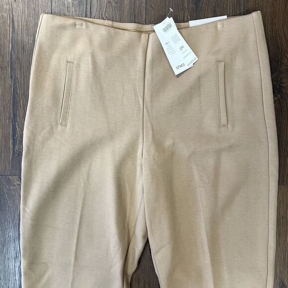 🆕 Chico’s SO SLIMMING So Slimming Juliet Ankle Pants In Tan SZ 2/12 - Picture 4 of 6